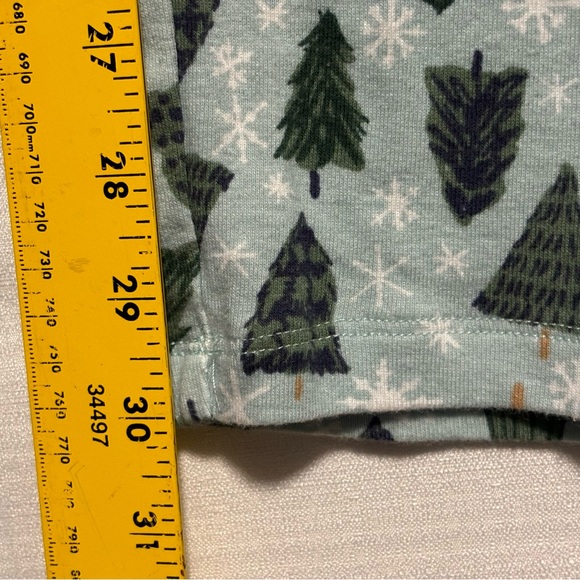 LC Lauren Conrad LT Pajama pants pine xmas trees Soft green winter snow LIKE NEW - Picture 11 of 12